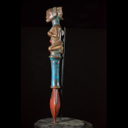 Sceptre de dignitaire polychrome - Hemba - RDC Zaire - Objets de regalia