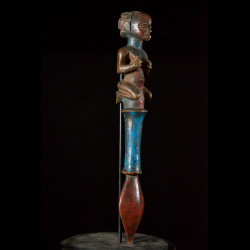 Sceptre de dignitaire polychrome - Hemba - RDC Zaire - Objets de regalia