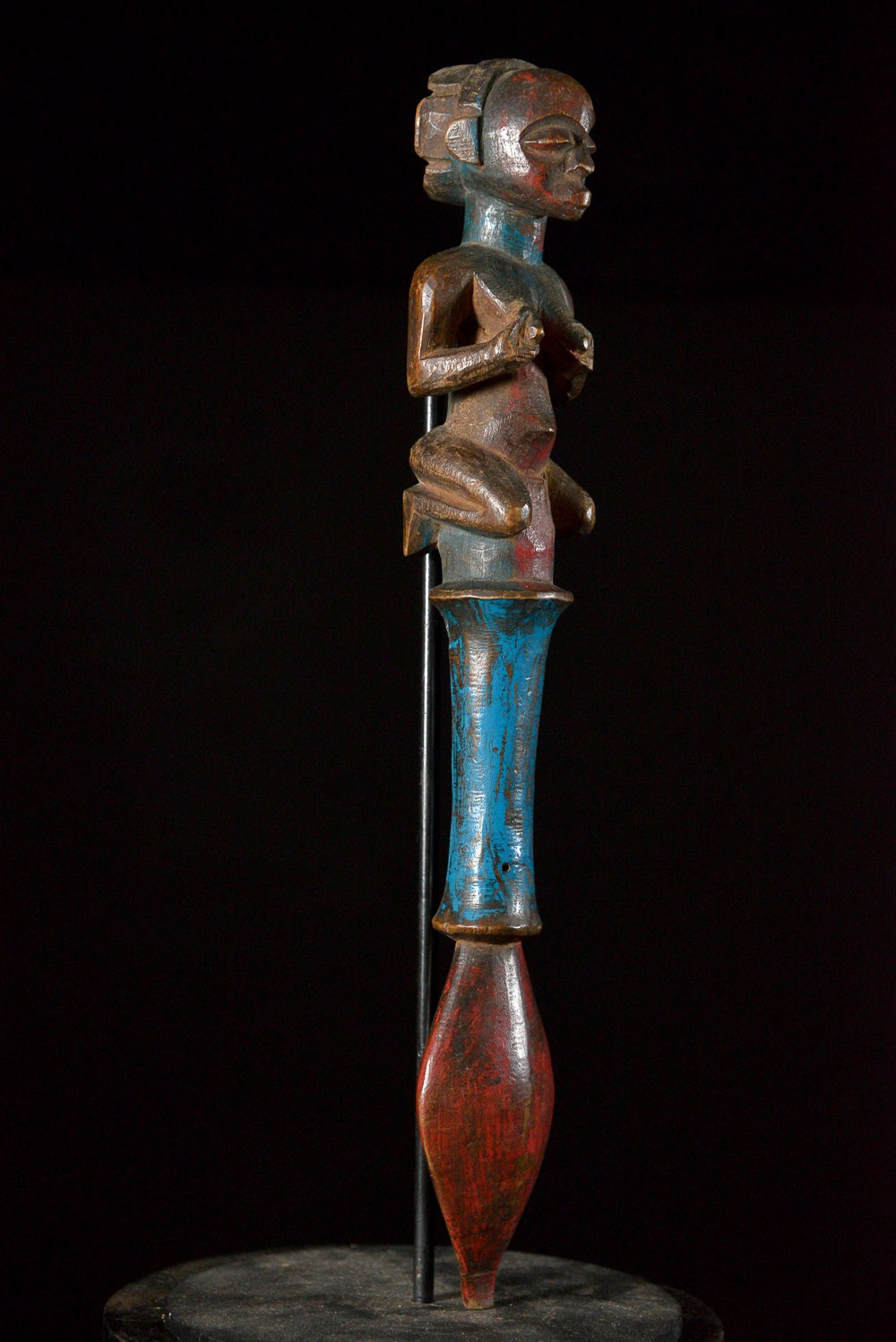 Sceptre de dignitaire polychrome - Hemba - RDC Zaire - Objets de regalia