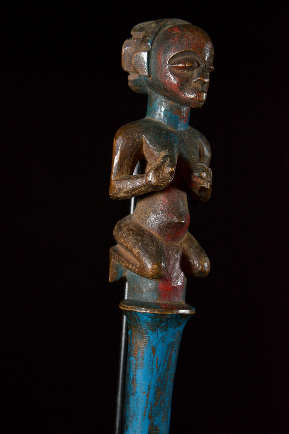 Sceptre de dignitaire polychrome - Hemba - RDC Zaire - Objets de regalia