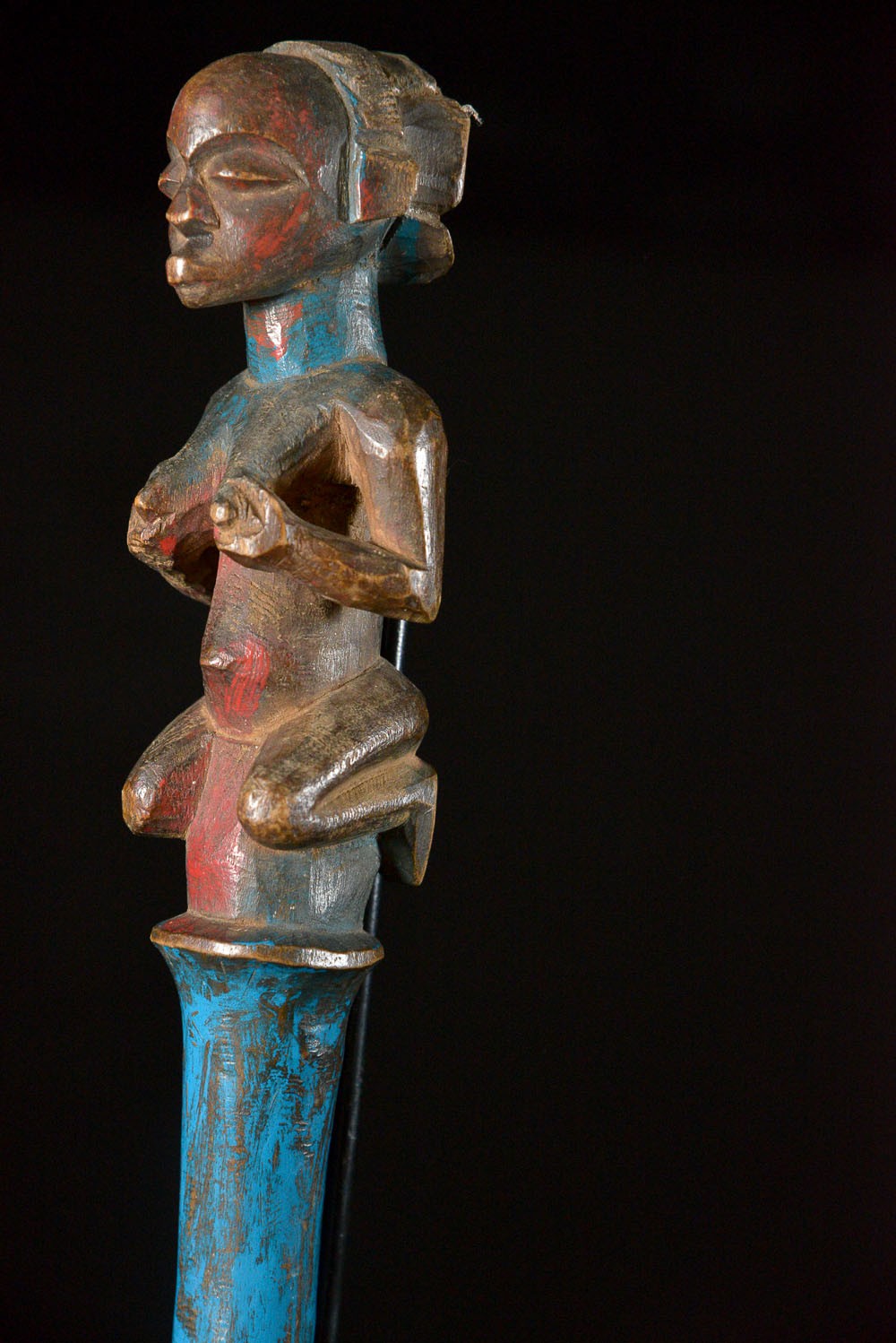 Sceptre de dignitaire polychrome - Hemba - RDC Zaire - Objets de regalia