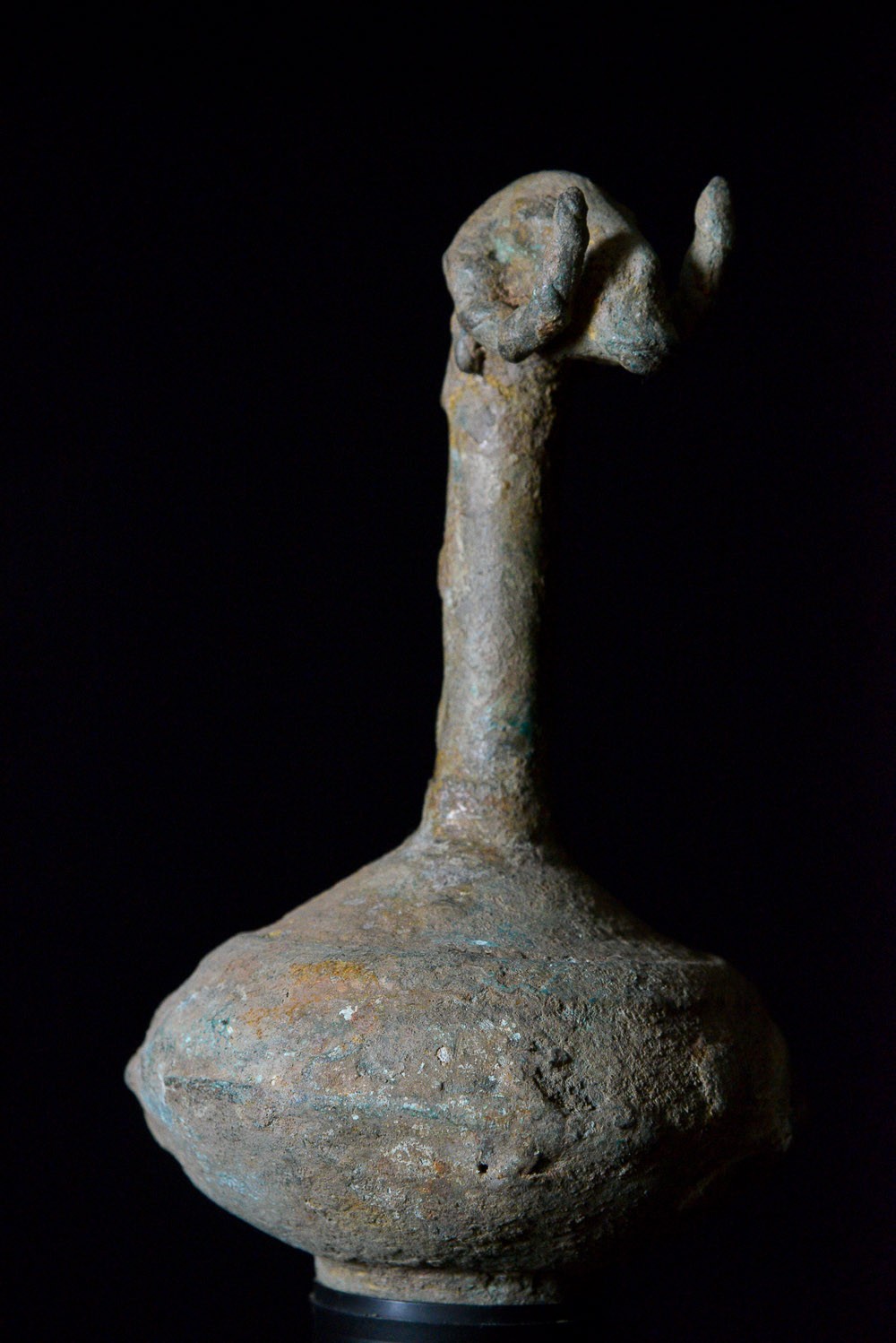 Vase d'autel zoomorphe en bronze - Dogon - Mali