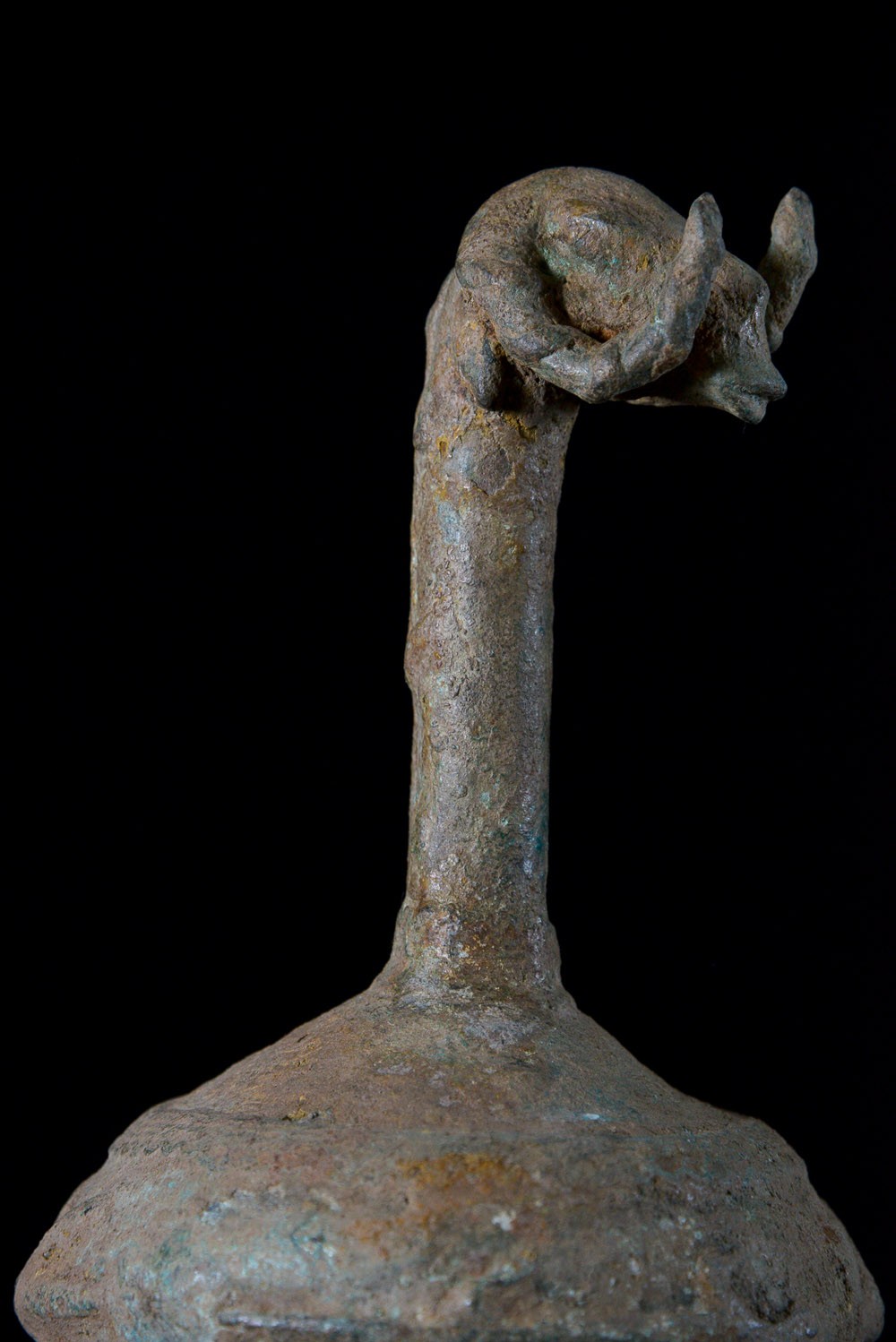 Vase d'autel zoomorphe en bronze - Dogon - Mali