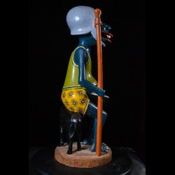 Sculpture Shetani Homme Et Animal - Agostino Malaba - Makonde