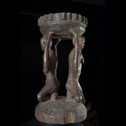 Siege autel Caryatides - Luba - RDC Zaire - Sieges africains