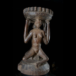 Siege autel Caryatides - Luba - RDC Zaire - Sieges africains