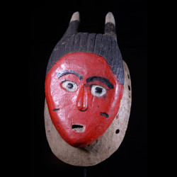 Masque Seli totem rouge - Gouro - Côte d'Ivoire