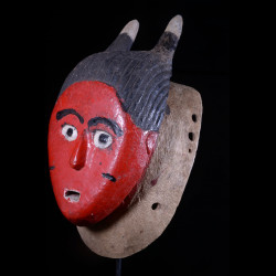 Masque Seli totem rouge - Gouro - Côte d'Ivoire