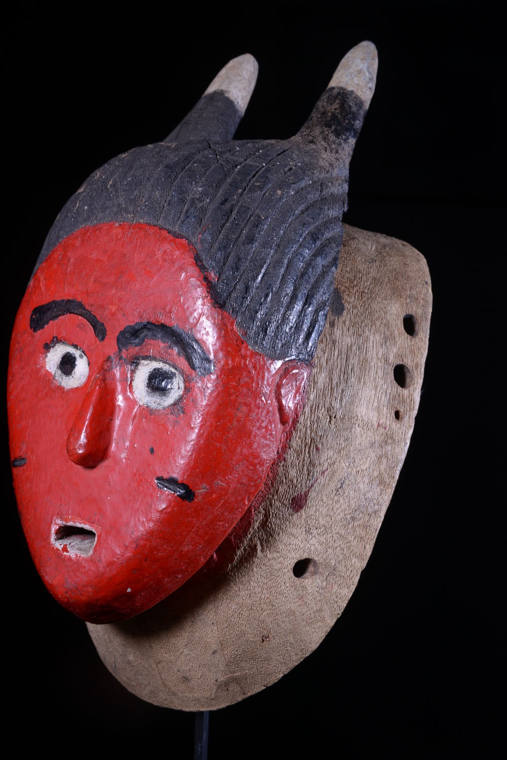 Masque Seli totem rouge - Gouro - Côte d'Ivoire