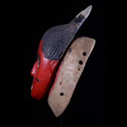 Masque Seli totem rouge - Gouro - Côte d'Ivoire