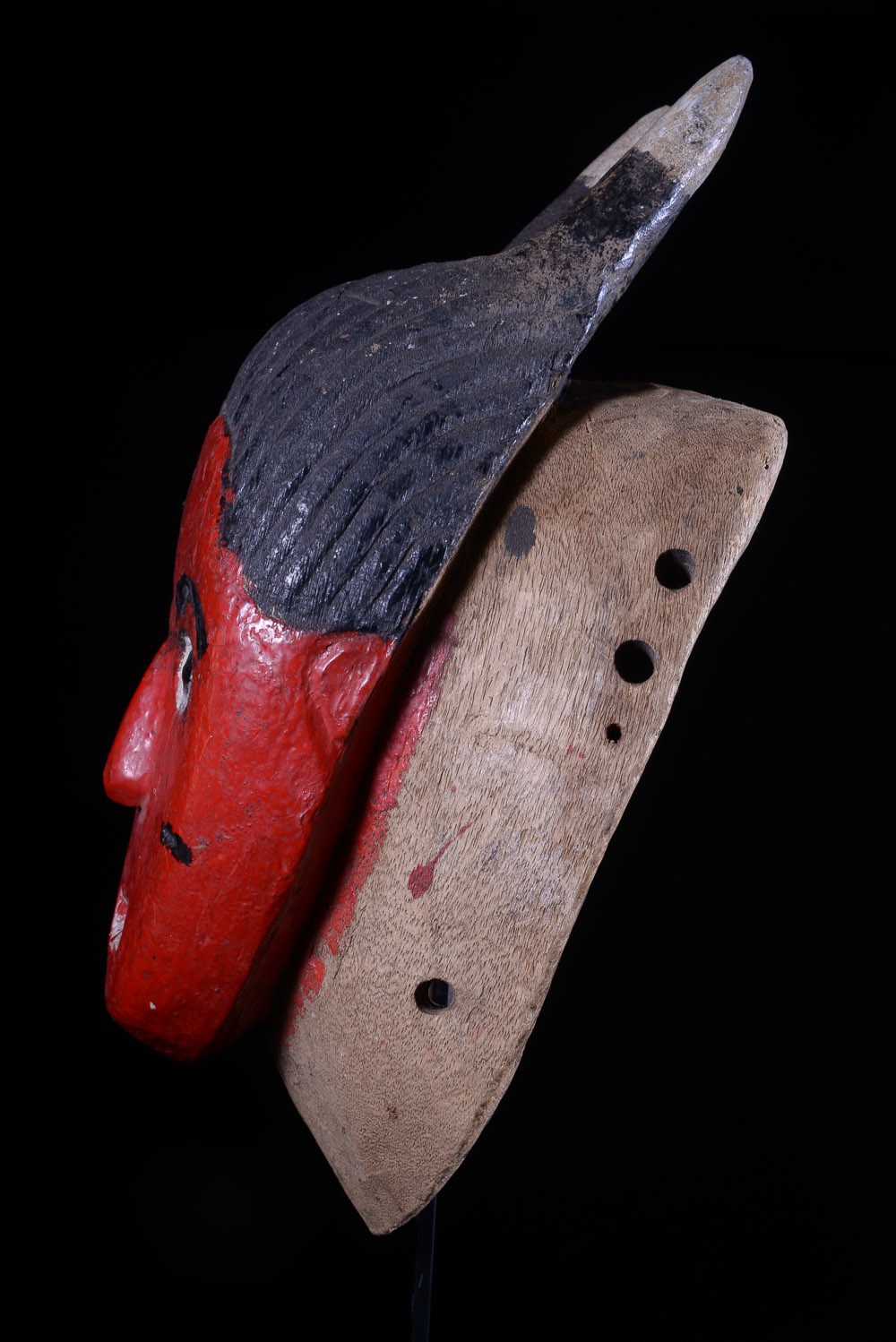 Masque Seli totem rouge - Gouro - Côte d'Ivoire