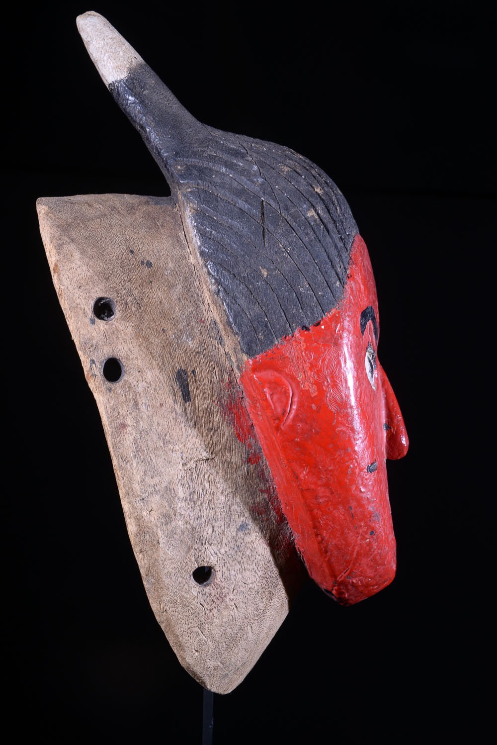 Masque Seli totem rouge - Gouro - Côte d'Ivoire