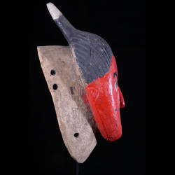 Masque Seli totem rouge - Gouro - Côte d'Ivoire