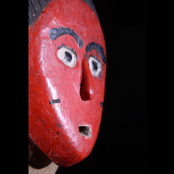 Masque Seli totem rouge - Gouro - Côte d'Ivoire