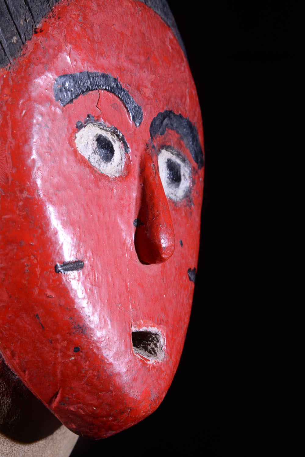 Masque Seli totem rouge - Gouro - Côte d'Ivoire