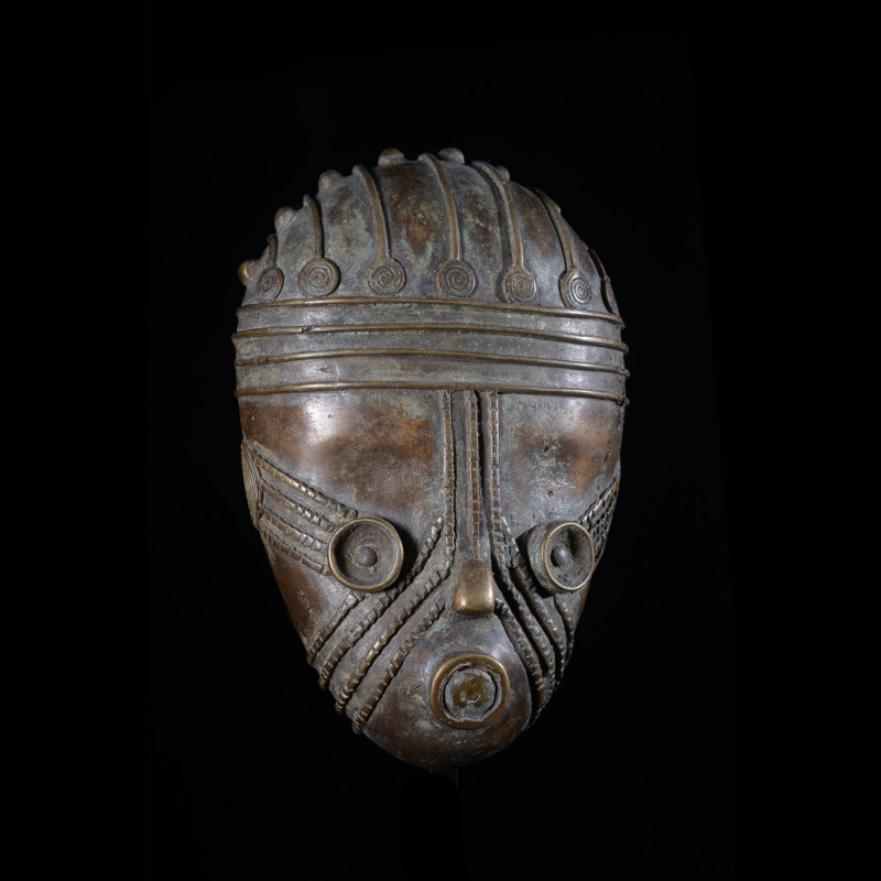 Masque en alliage de métal - Guéré - Côte d'Ivoire