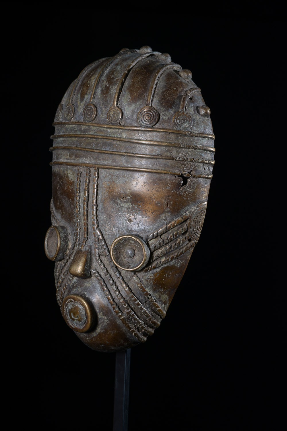 Masque en alliage de métal - Guéré - Côte d'Ivoire