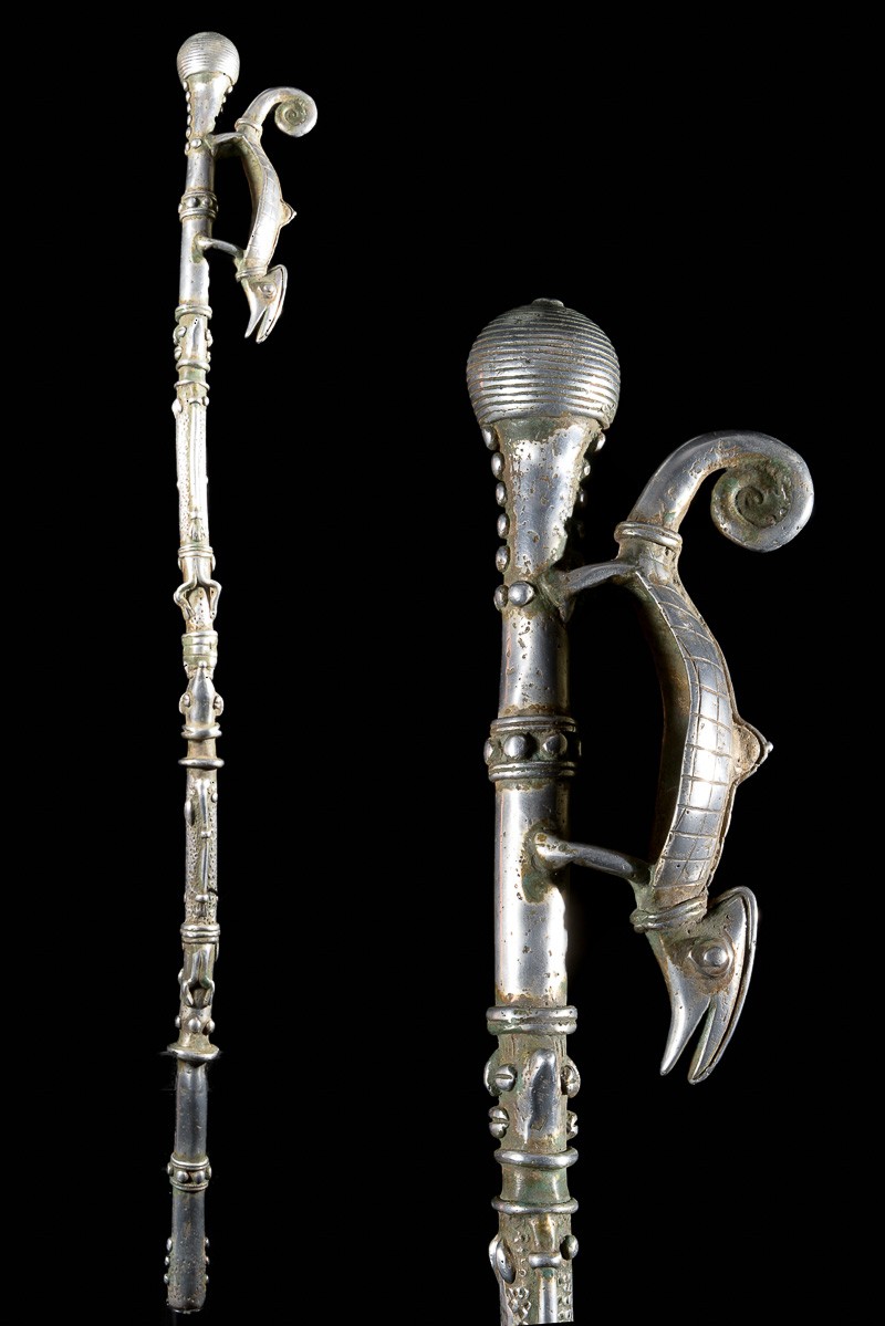 Canne de dignitaire en fonte aluminium - Lobi - Benin - Objets de regalia