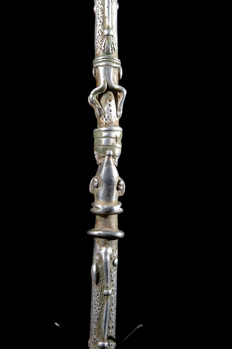 Canne de dignitaire en fonte aluminium - Lobi - Benin - Objets de regalia