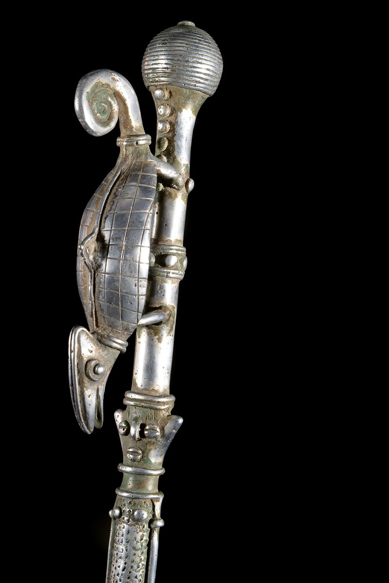 Canne de dignitaire en fonte aluminium - Lobi - Benin - Objets de regalia