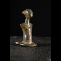Statuette Genie anthropomorphe en bronze - Sénoufo - Côte d'ivoire