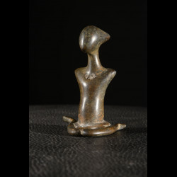 Statuette Genie anthropomorphe en bronze - Sénoufo - Côte d'ivoire