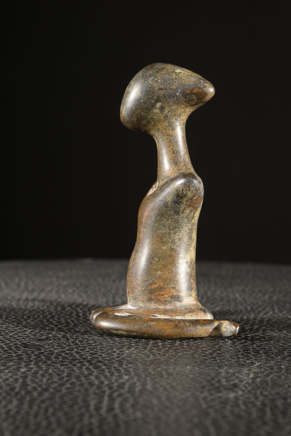 Statuette Genie anthropomorphe en bronze - Sénoufo - Côte d'ivoire