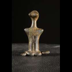Statuette Genie anthropomorphe en bronze - Sénoufo - Côte d'ivoire