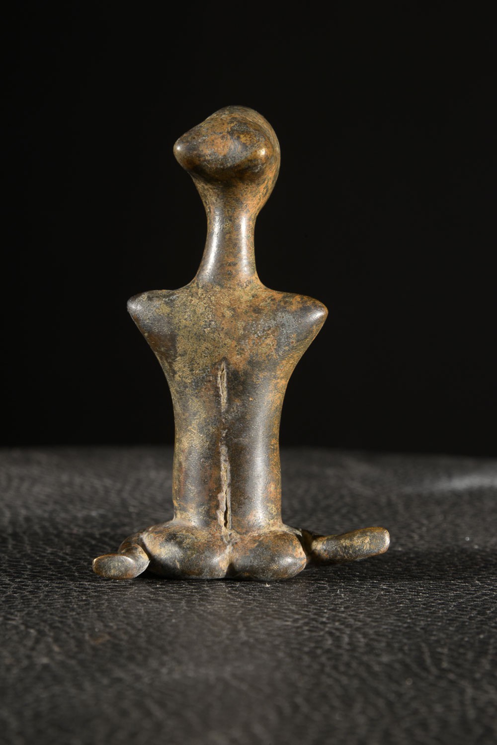 Statuette Genie anthropomorphe en bronze - Sénoufo - Côte d'ivoire