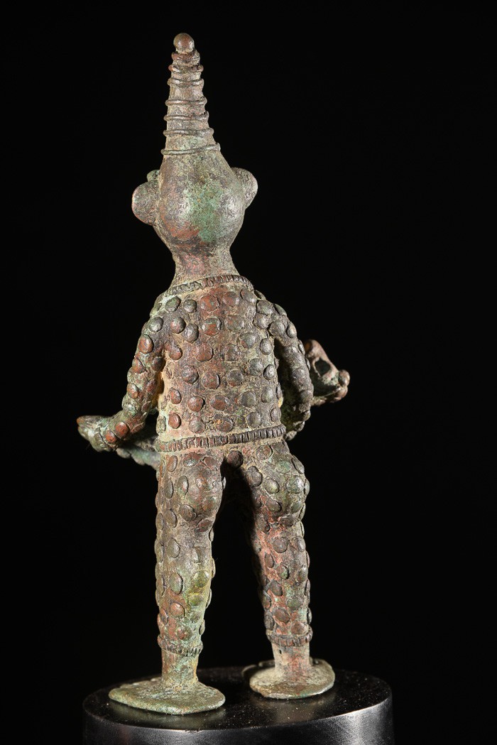 Statuette Maternité en alliage de bronze - Verre / Were - Nigeria Cameroun