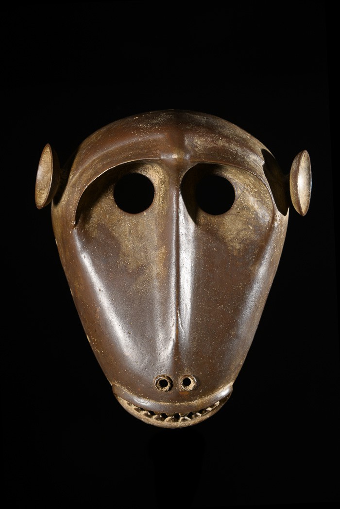 Masque Singe Kpan en Bronze - Baoule - Côte d'Ivoire