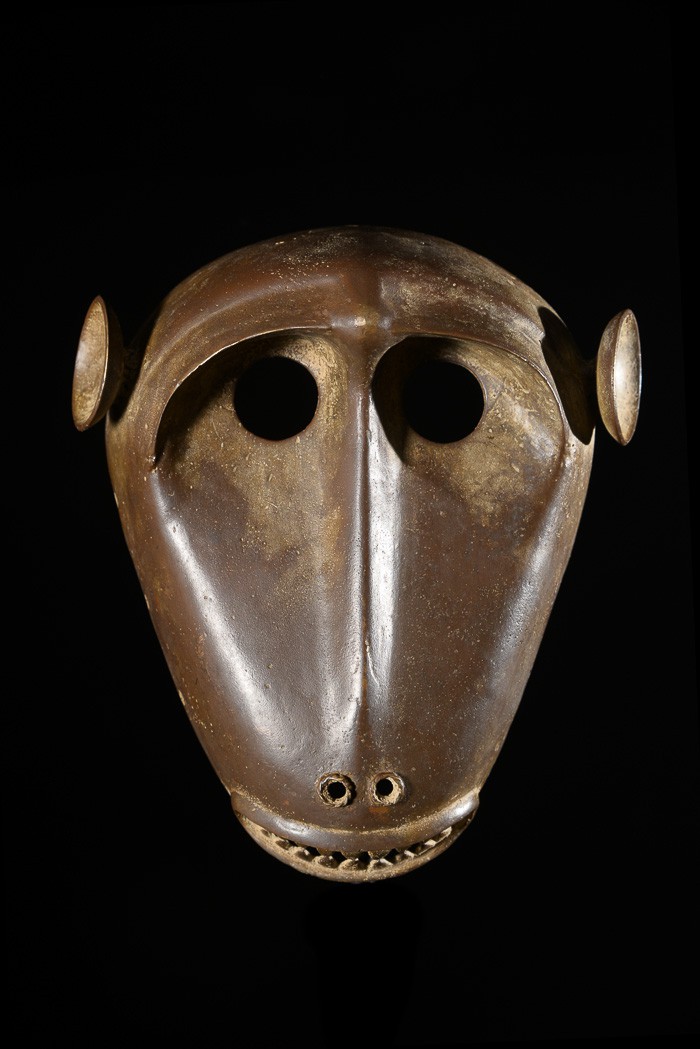 Masque Singe Kpan en Bronze - Baoule - Côte d'Ivoire