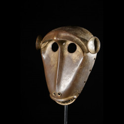 Masque Singe Kpan en Bronze - Baoule - Côte d'Ivoire
