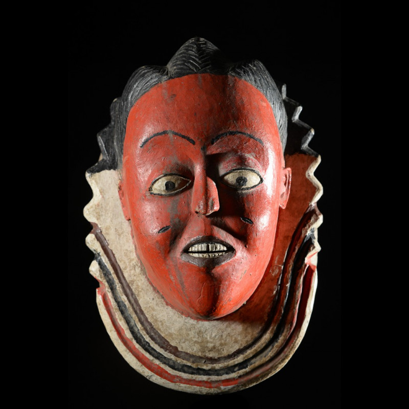 Masque Seli totem rouge - Gouro - Côte d'Ivoire