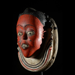 Masque Seli totem rouge - Gouro - Côte d'Ivoire