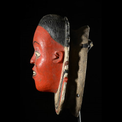 Masque Seli totem rouge - Gouro - Côte d'Ivoire