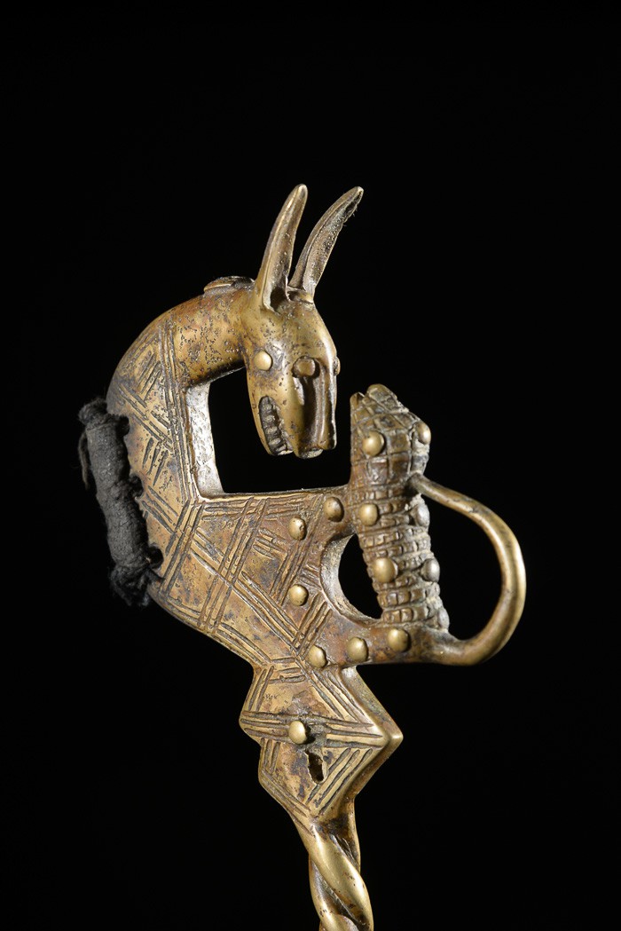 Marteau de gong en bronze - Lawle - Baoule - Côte d'Ivoire - Divination