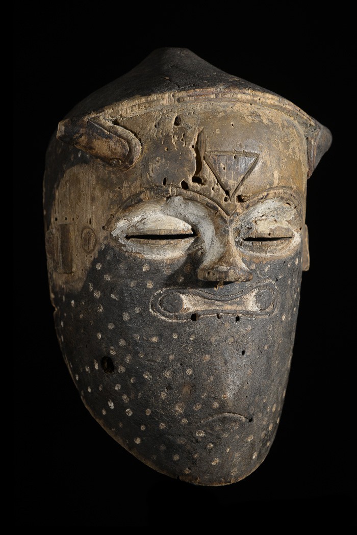 Masque casque polychrome - Kuba / Biombo  - RDC Zaire