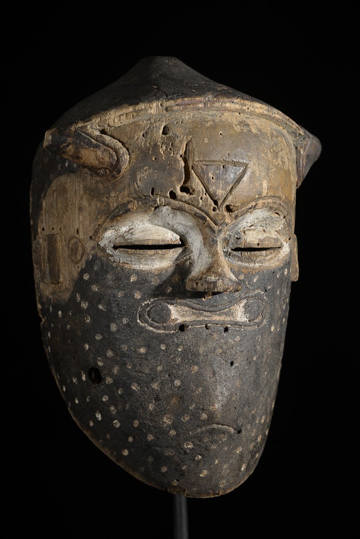 Masque casque polychrome - Kuba / Biombo  - RDC Zaire