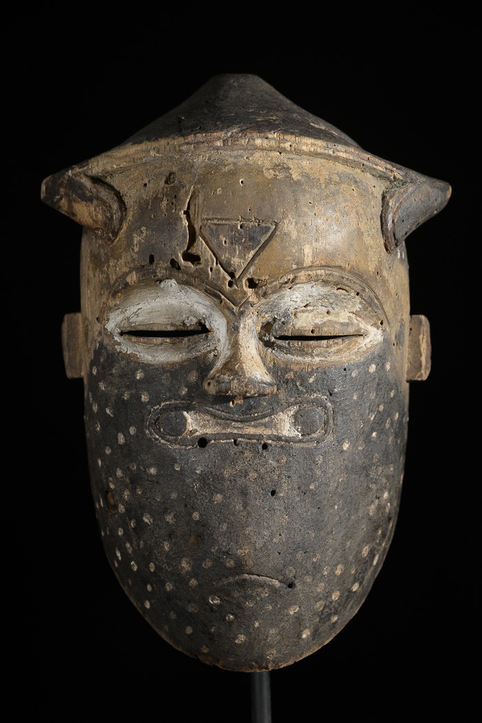 Masque casque polychrome - Kuba / Biombo  - RDC Zaire