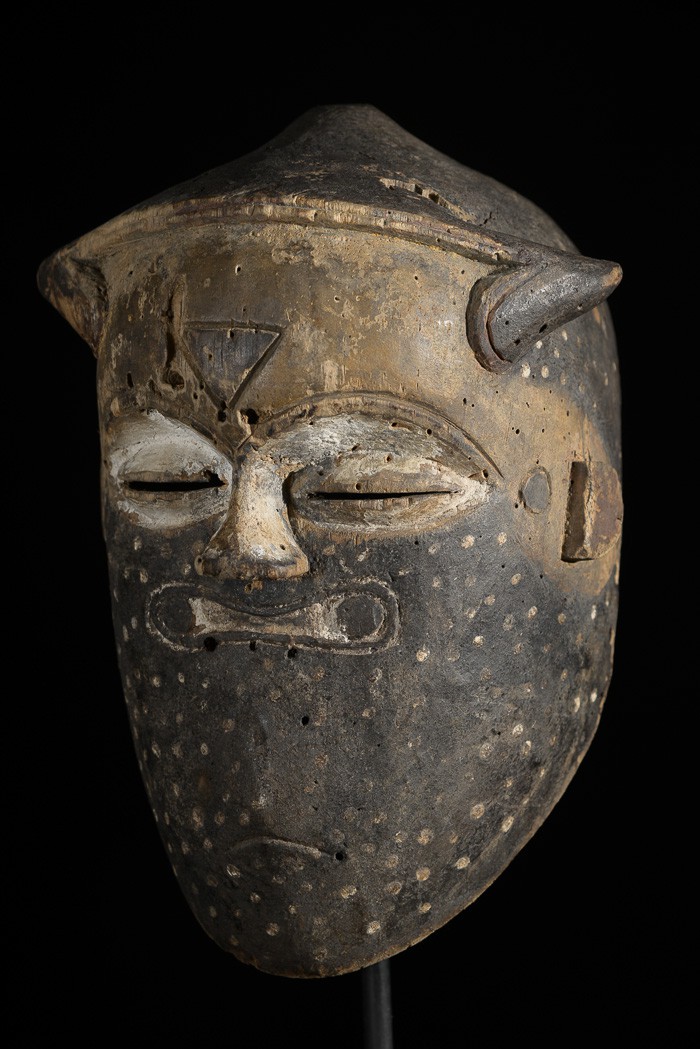 Masque casque polychrome - Kuba / Biombo  - RDC Zaire