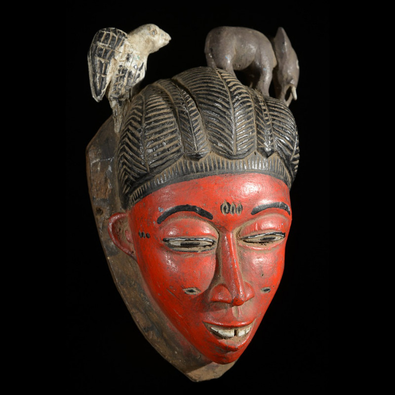Masque Seli rouge - Gouro - Côte d'Ivoire