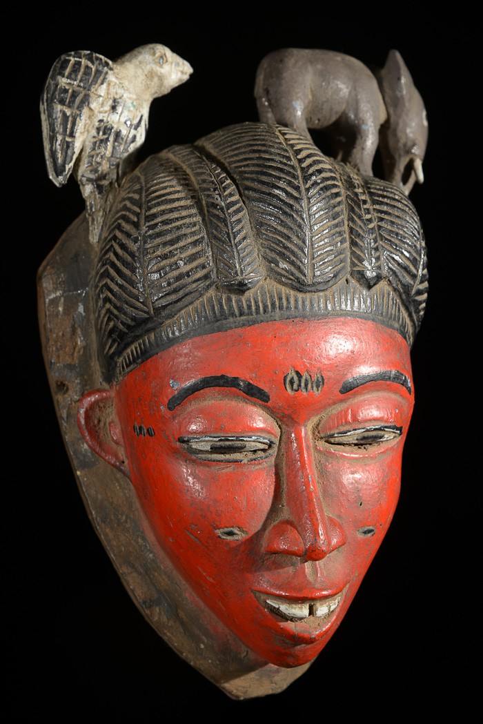 Masque Seli rouge - Gouro - Côte d'Ivoire