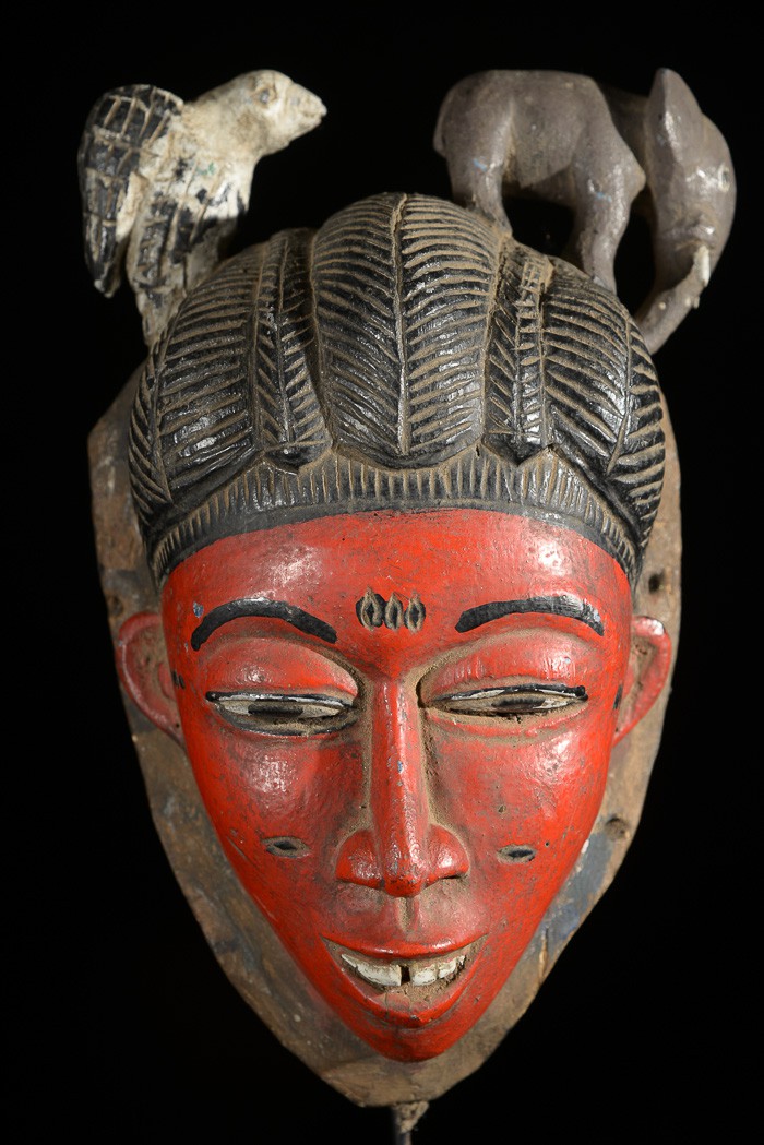 Masque Seli rouge - Gouro - Côte d'Ivoire