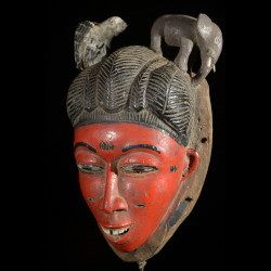 Masque Seli rouge - Gouro - Côte d'Ivoire
