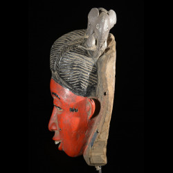 Masque Seli rouge - Gouro - Côte d'Ivoire