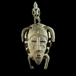 Masque Kpeliye en bronze - Senoufo / Koulfo - Côte d'Ivoire