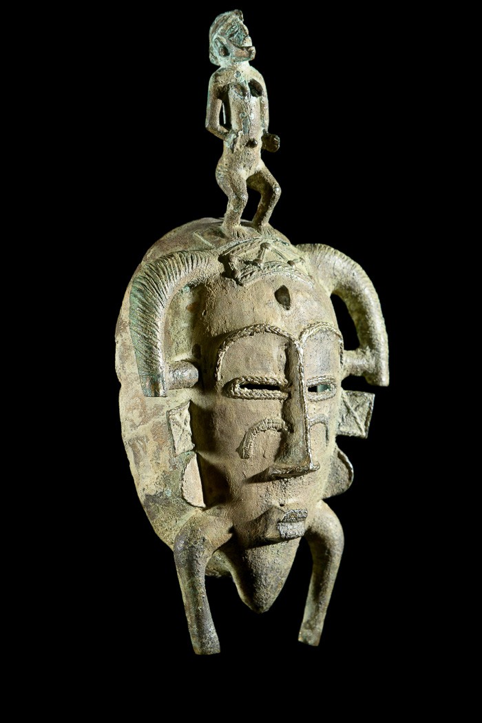 Masque Kpeliye en bronze - Senoufo / Koulfo - Côte d'Ivoire