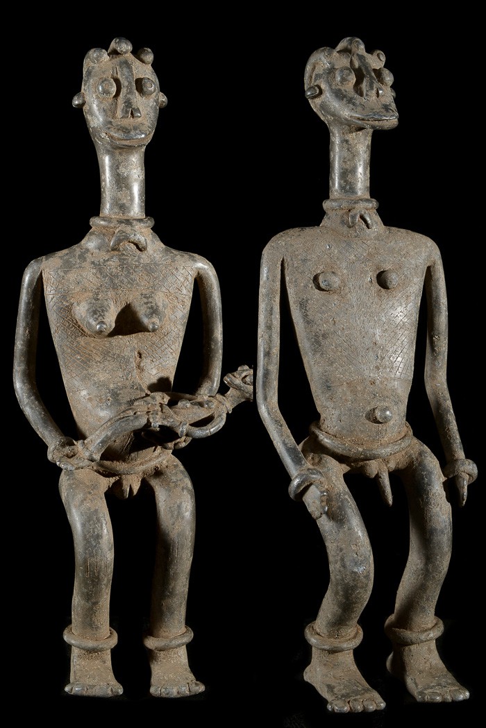Couple fetiche d'autel - Ethnie Pougouli / Lobi - Burkina