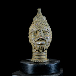 Tête en bronze - Lulua / Luluwa - RDC Zaire